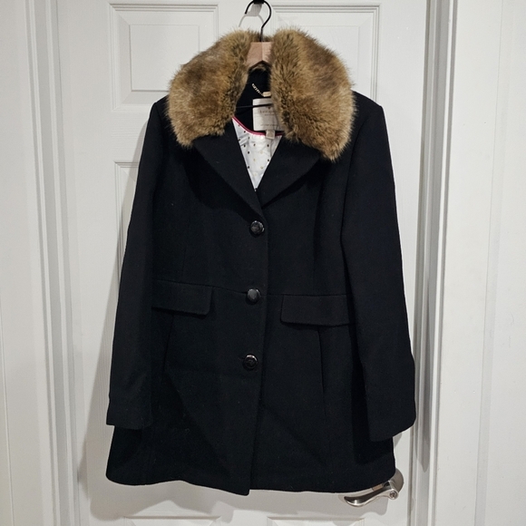 Kate Spade Faux Fur Coat - Picture 2 of 6